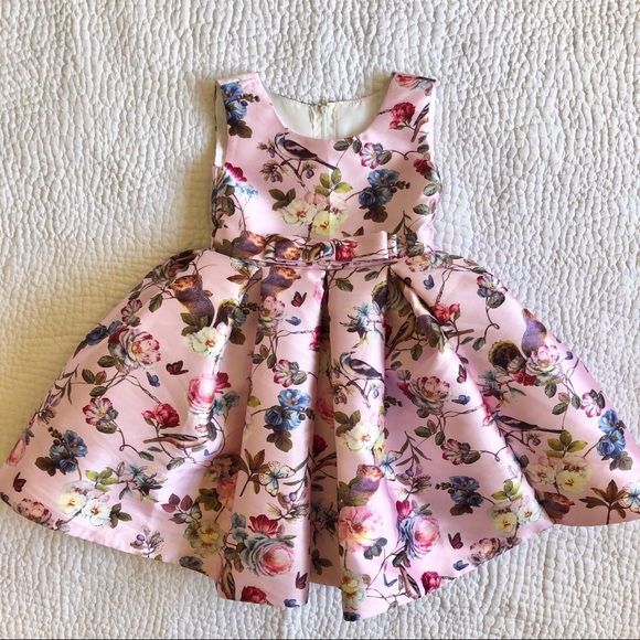 Other - Floral fit flare tea party Easter dress pink 5 6